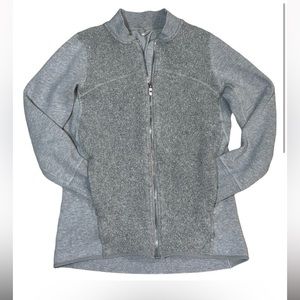 Lululemon Stand Out Sherpa Jacket Womens Size 6 Heathered Core Light‎ Grey